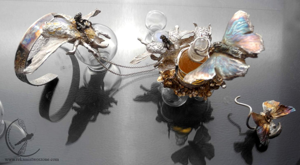 silver insect jewelry by Tamborska